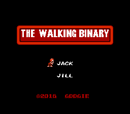 The Walking Binary Title Screen